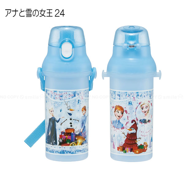 抗菌 食洗機対応 直飲み プラワンタッチ ボトル 480ml / 水筒 ボトル キャラクター プッシュ式 直飲み子供用 軽量 遠足 肩ひも ベルト 日本製 スケーター | スケーター | 02