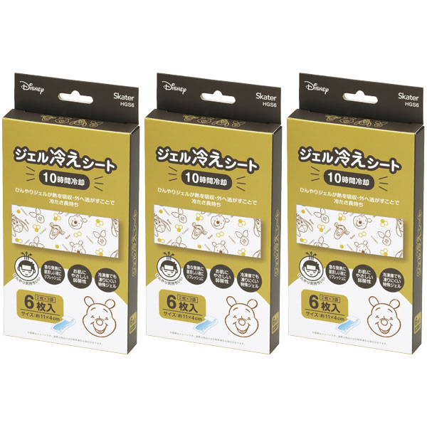 JUNOさん専用　ジェルシート　3個 スケーター ジェル冷えシート 6枚入 「3個セット」「ゆうパケ送料無料