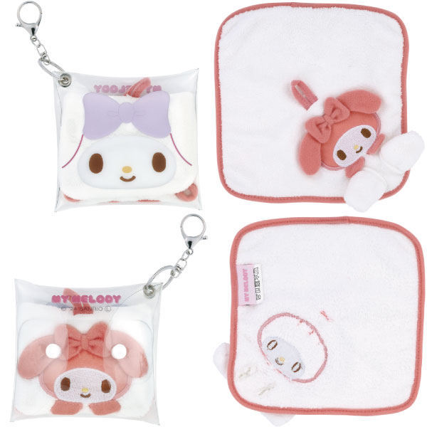 sanrio（サンリオ） パペット風 ケース付 ハンドタオル 20×20cm 「普通