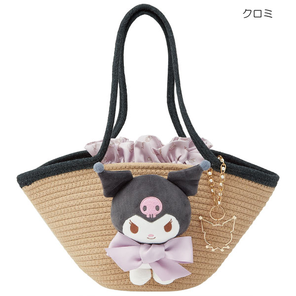 sanrio（サンリオ） ぬいぐるみ付 カゴ風バッグ 「送料無料