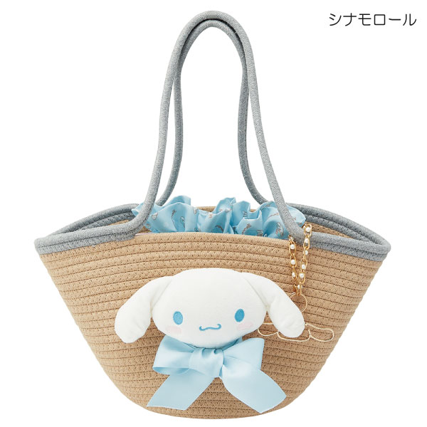 sanrio（サンリオ） ぬいぐるみ付 カゴ風バッグ 「送料無料