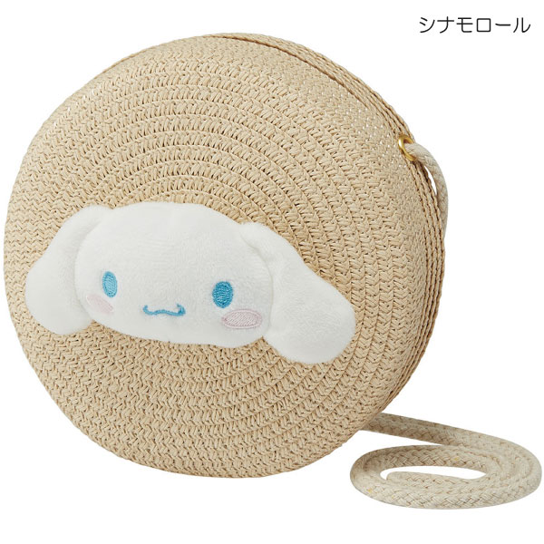 sanrio（サンリオ） ストロー素材 ラウンド型 ショルダーバッグ