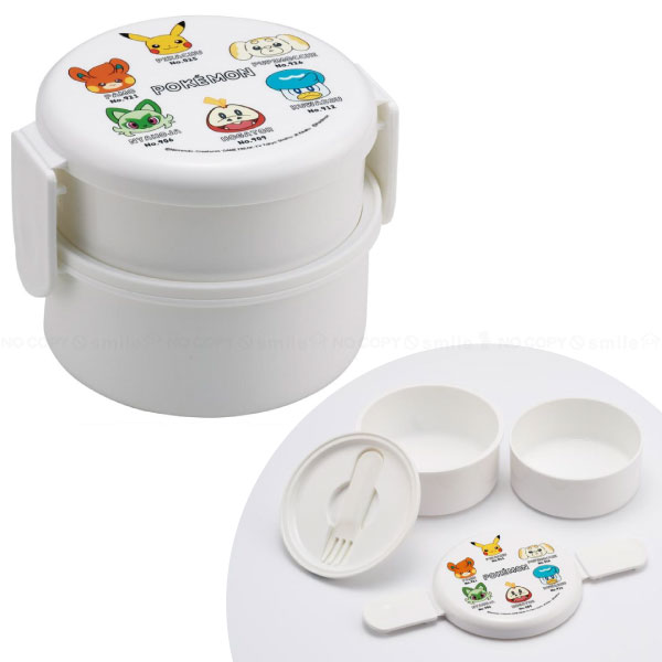 スケーター 丸型 ランチボックス 2段 フォーク付 500ml / キャラクター