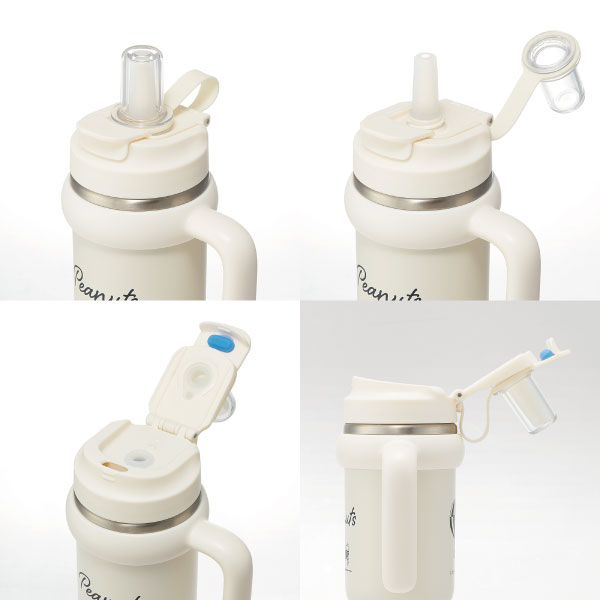 スケーター ハンドル付 2WAY ストロー ステンレス タンブラー 830ml