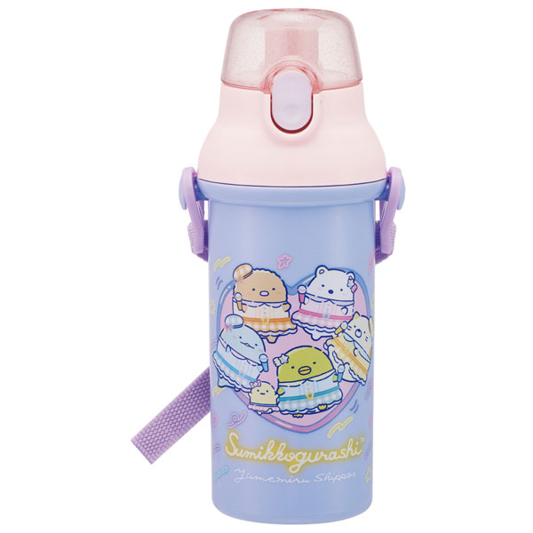 スケーター 食洗機対応 直飲み プラワンタッチボトル 480ml