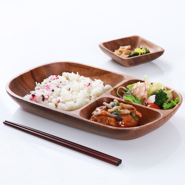 新品 未使用 送料無料 アカシアレクタングルトレー 2仕切付 6枚セット 楽天市場】ランチプレート アカシア 食器 【レクタングルトレー