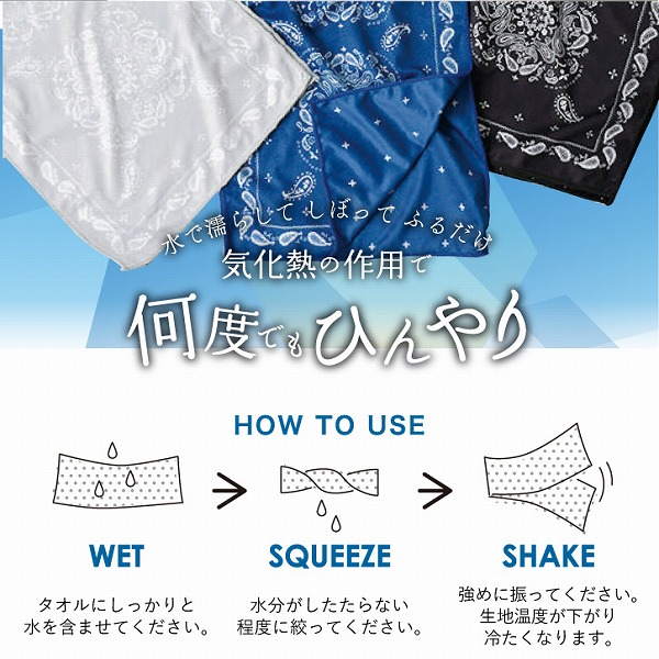クールタオル PAISLEY A751 「普通郵便送料無料」/ クール タオル 気化 クールタオル PAISLEY A751 「普通郵便送料無料」/ クール タオル 気化