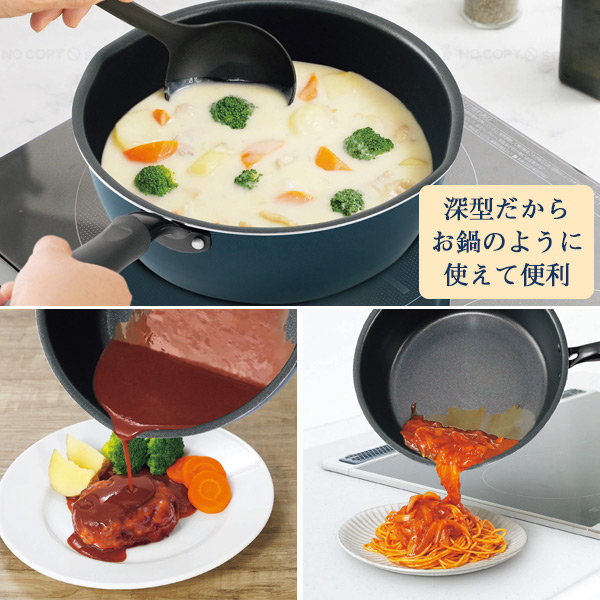 Kakusee（カクセー） milli-one IH対応 深型両口フライパン 28cm [ML