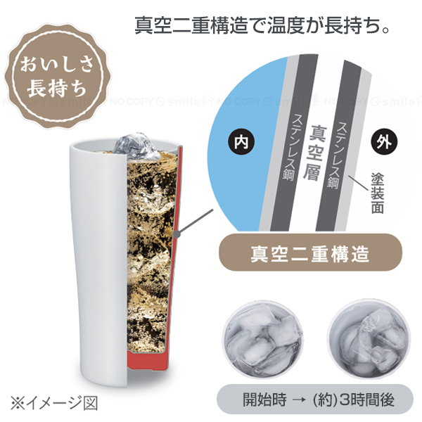 Kakusee セラコ 真空二重セラミックコートタンブラー 450ml