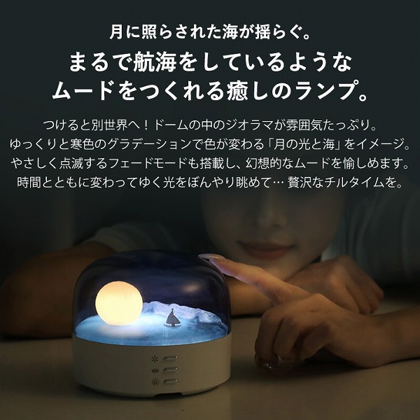 アントレックス ジオラマランプ ムーン / USB 充電式 LED ジオラマ 月