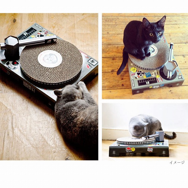 キャットスクラッチャー DJ「送料無料」/ 猫 爪とぎ おもしろ ターン