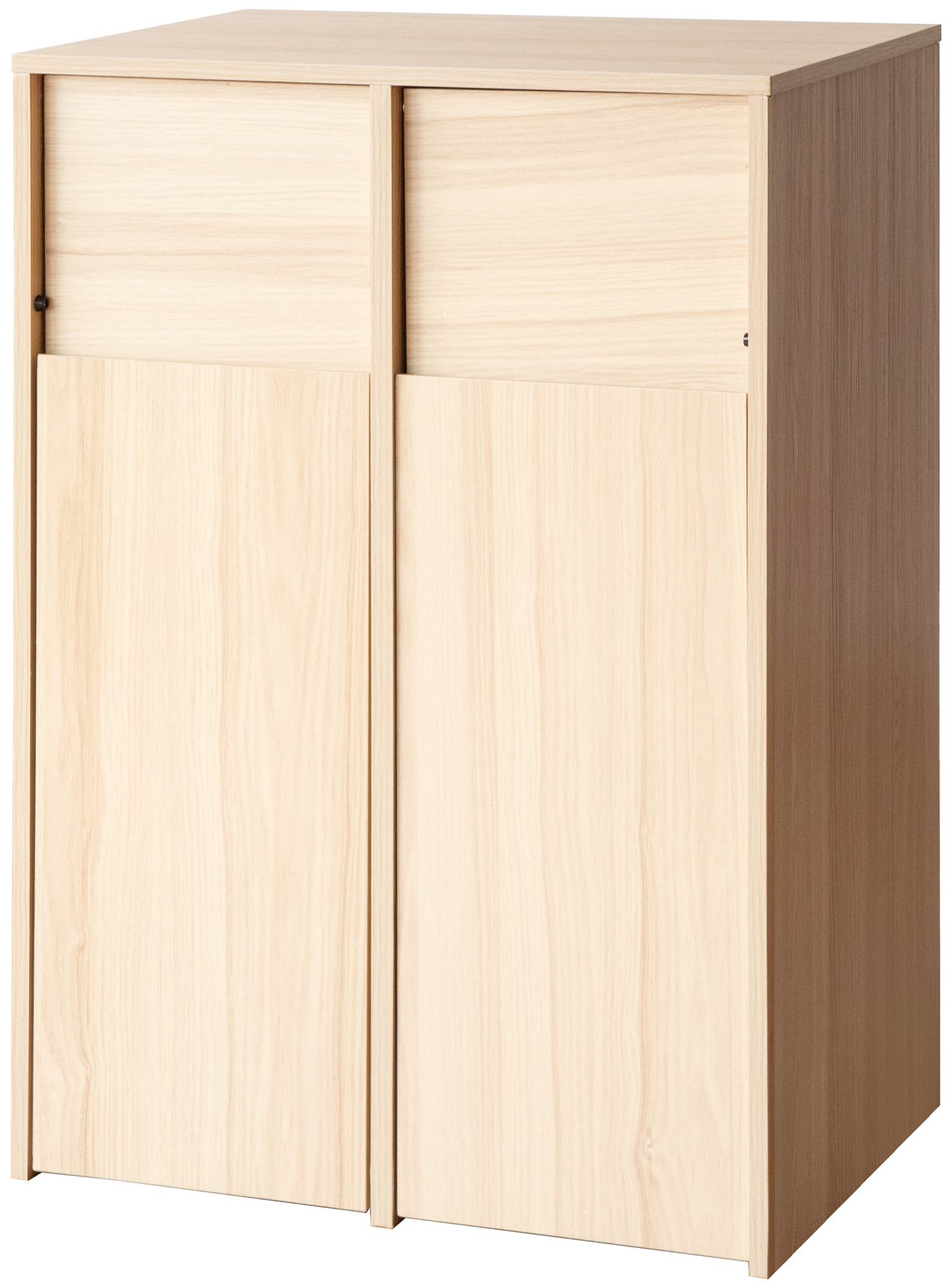 爆売りセール開催中！ 木製 二連式 キャスター付き ダストボックス Helios（ヘリオス）幅60.5cm 奥行43cm（全3色）※大容量45Lタイプで大家族のご家庭でも快適。