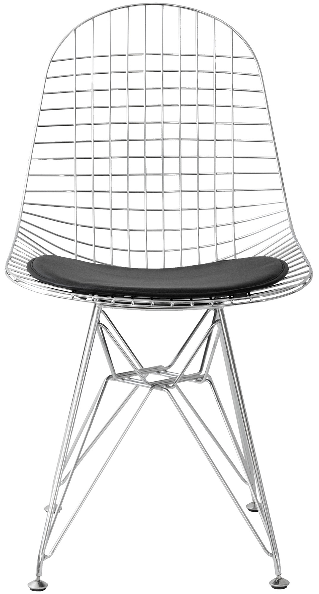 Charles＆Ray Eames（イームズ）ワイヤーメッシュチェア（ホワイト/ブラック）クロムメッキの光沢が美しい、名作を再現したリプロダクト品。｜smile-interior｜02