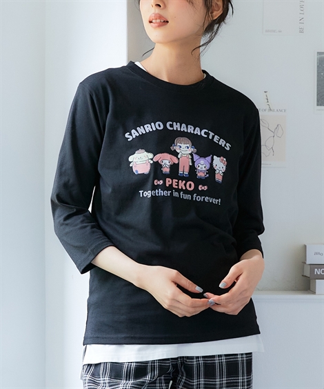 ハローキティ 大きいサイズ レディース トップス サンリオコラボ