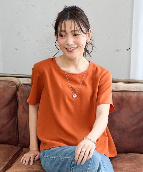 SMILELAND トップス 大きいサイズ シンプルTブラウス（消臭