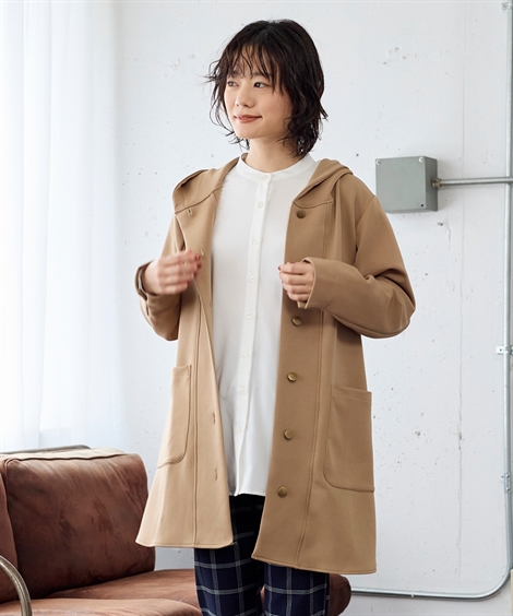 SMILELAND アウター 大きいサイズ 伸びる柔らかコーディガン SMILELAND アウター 大きいサイズ 伸びる柔らかコーディガン