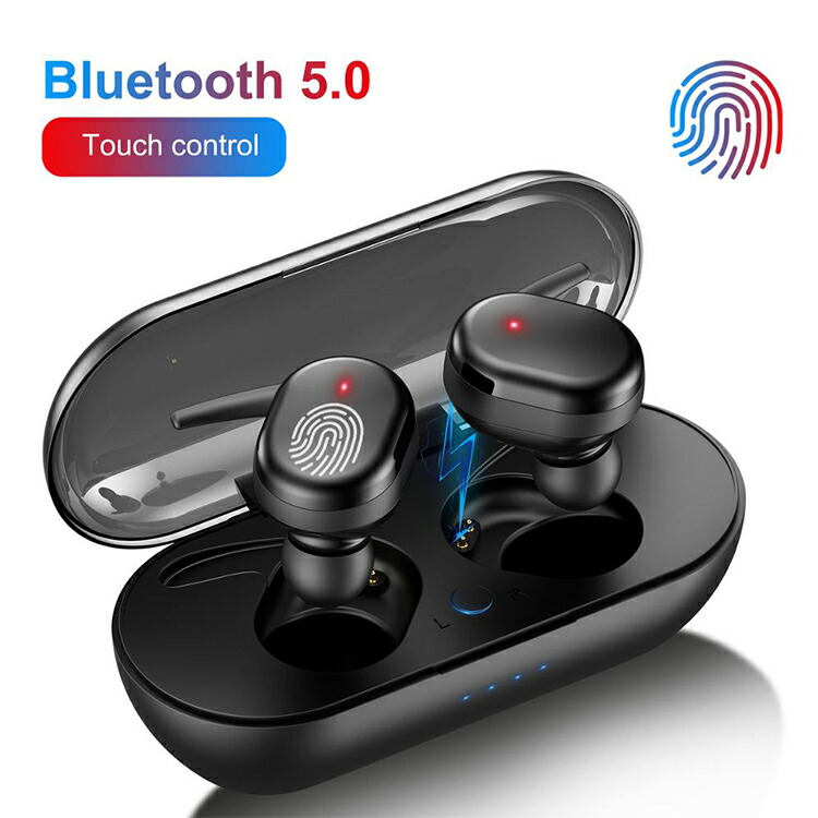 ワイヤレスイヤホン bluetooth イヤホン ワイヤレス ブルートゥース 両耳 カナル型 タッチ操作 左右分離型 自動ペアリング ハンズフリー  通話 IPX5防水