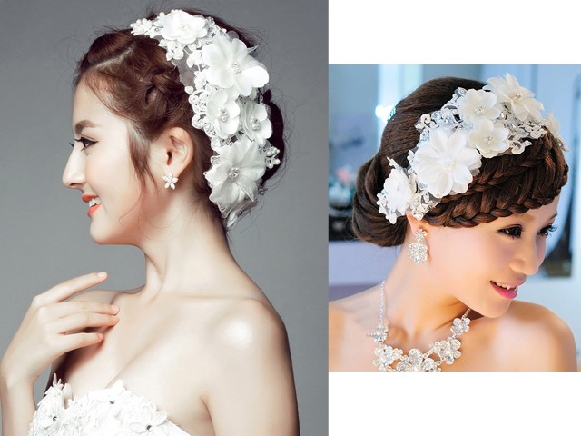 楽天市場】【結婚式 ヘアアクセサリー ヘッドドレス 1】髪飾り
