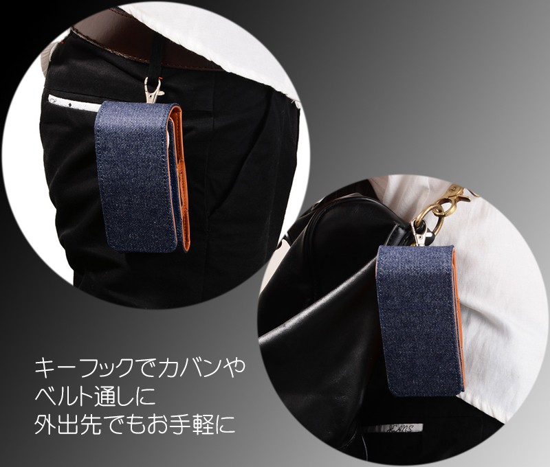 ★ iQOSケース デコ black×blue チャーム付き (115) iQOSデコケース(受注生産オーダーメイド) | TRUST