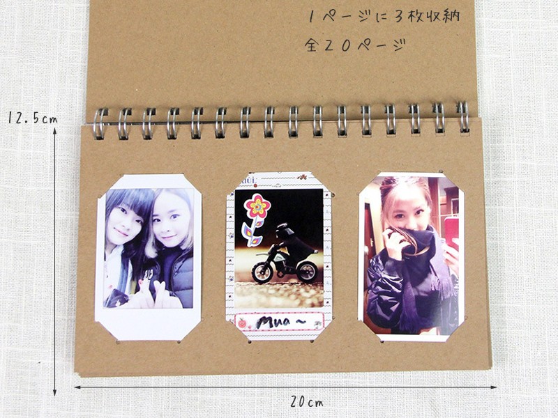 送料無料 チェキ フィルム 収納 アルバム / ポケットアルバム 紙