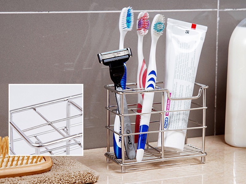 ステンレス 歯ブラシスタンド 置き型 ハブラシ ハミガキ チューブ シェーバー ステンレス 歯ブラシスタンド 置き型 ハブラシ ハミガキ チューブ