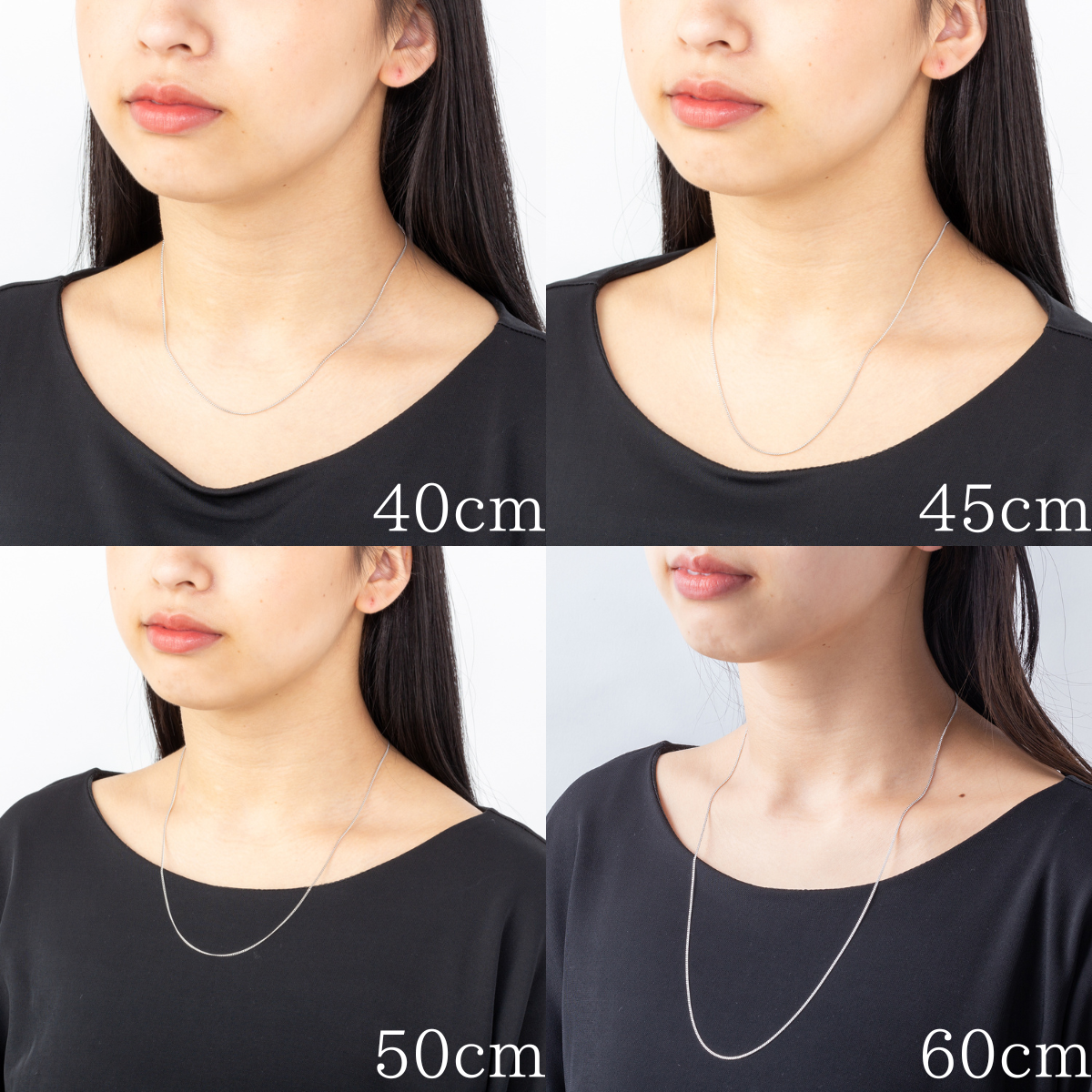 ネックレス チェーン 18金 喜平 メンズ レディース 60cm K18WG 18KWG