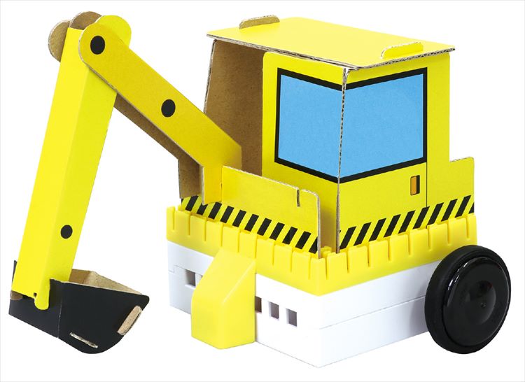 かんたんきせかえロボットカー ARTEC アーテック ロボットカー着せ替え 簡単 働く車 車 ロボット いろいろなモード 紙製 ペーパー 紙 パーツ｜smile-zakka｜02