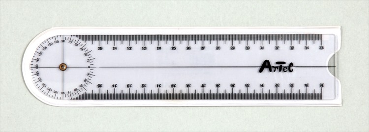 ゴニオメーター（プラスチック角度計）持ち運び 携帯 コンパクト 角度測定 角度計 計測 測定 学校 教材 プラスチック 角度調整 関節 折りたたみ｜smile-zakka｜02