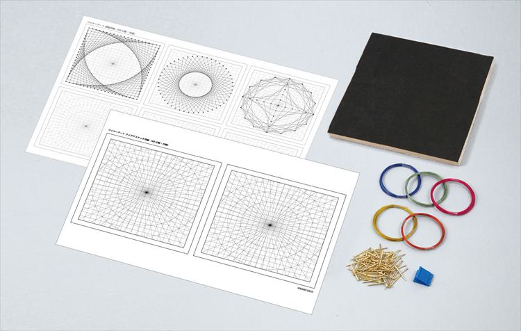 ワイヤーアート アーテック ワークショップ 図工 工作キット 幾何学模様 糸曼陀羅 糸かけ曼荼羅風 まんだら 手作り 子ども こども キッズ 男の子｜smile-zakka｜03