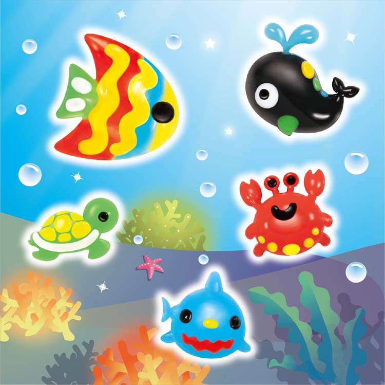 ぷにょぷにょアクアリウム【12色】海 エジソン 6歳以上 お風呂 プール
