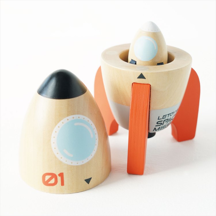 スペースロケットデュオ ルトイヴァン イギリス 英国 ロンドン カラフル かわいい おもちゃ 木のおもちゃ 木製 知育玩具 安心 安全 マグネット式ふ｜smile-zakka｜04