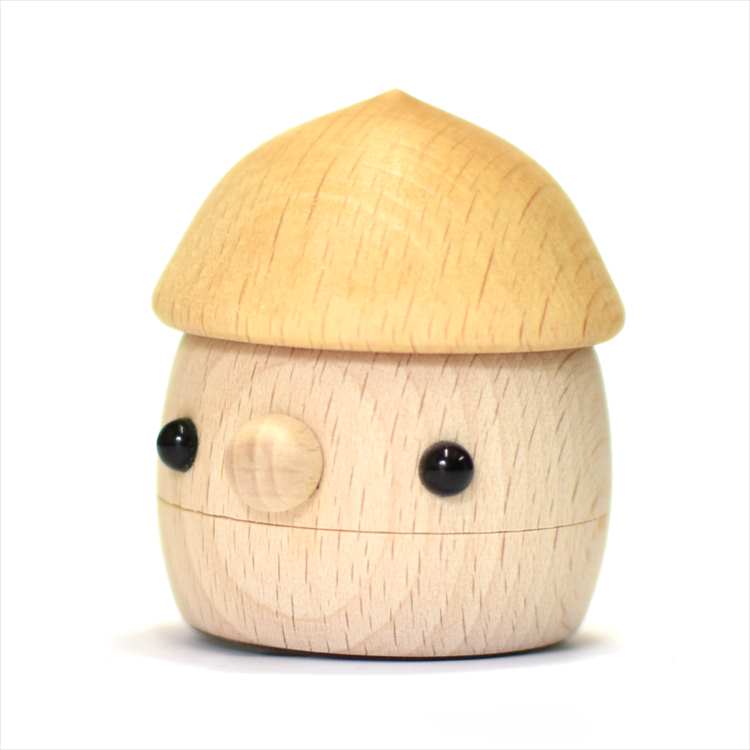 木のおもちゃ こまむぐ どんぐりころころ スロープトイ 6種 茶 赤 黄