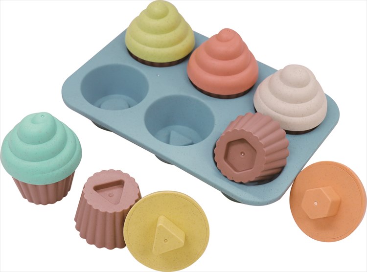 SHAPE FITTING CUPCAKE SET 型はめカップケーキセット エド・インター Ed.Inter エコムギ ままごとセット 型はめ遊び