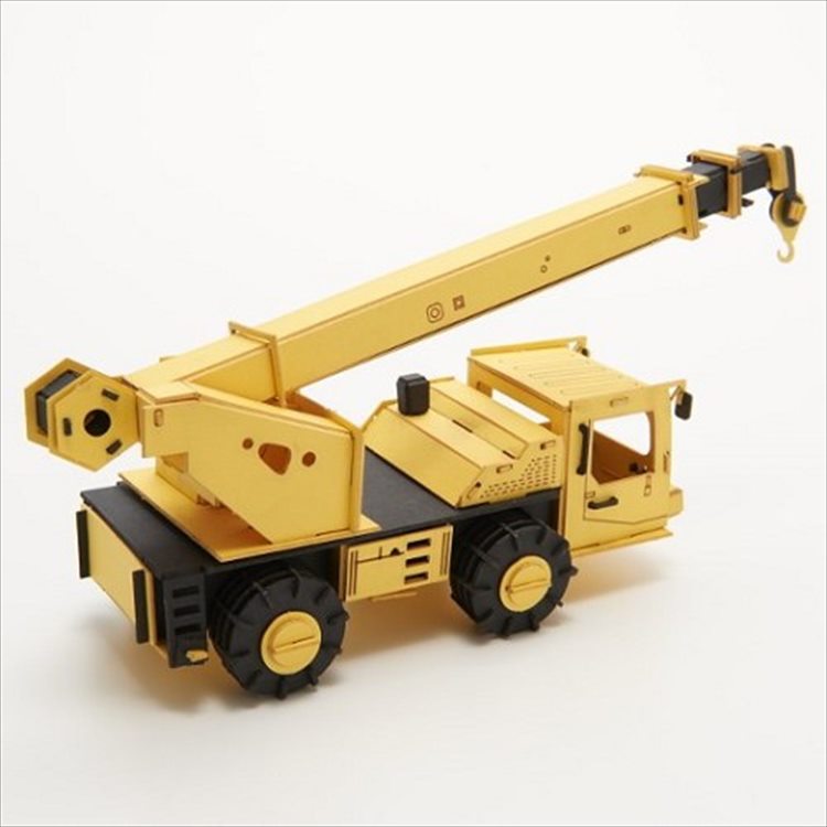 CC-K６ クレーン車 AOZORA CARS CRAFT CRANE CAR 建設機械 重機 ペーパークラフト 組み立てキット 精密工作キット｜smile-zakka｜02