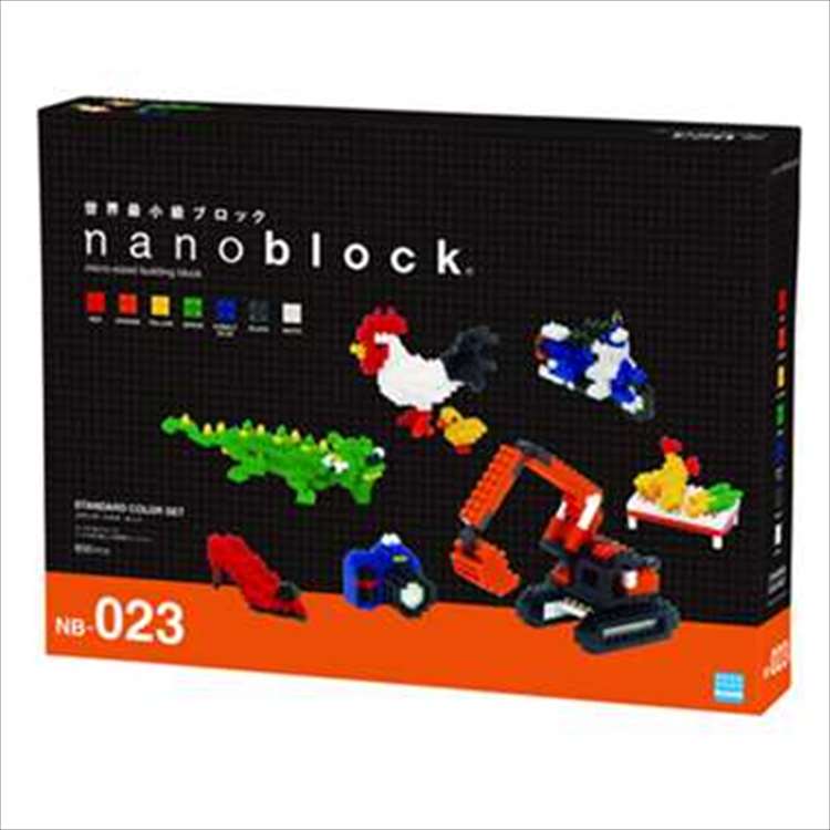 NB-023 スタンダードカラーセット カワダ ナノブロック nanoblock ブロック 世界最小級ブロック 12才以上 基本セット 850pcs