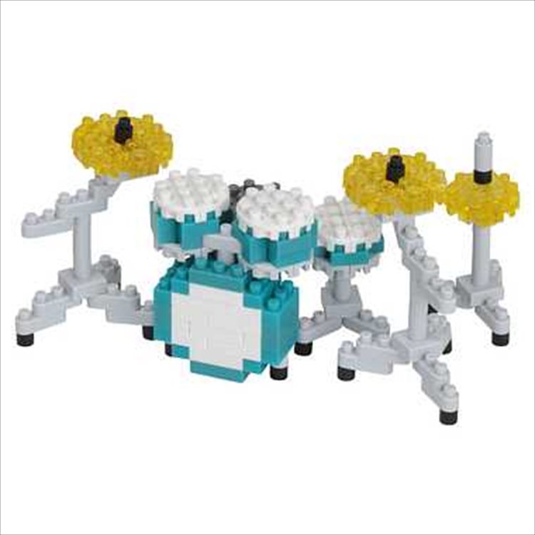 NBC_348 ナノブロック ドラムセット グリーン ミニコレクション 楽器シリーズ カワダ nanoblock ブロック 世界最小級ブロック ミニサ