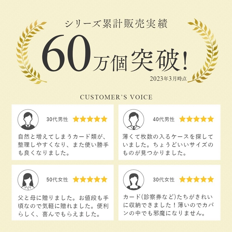 薄型カードケース レザー調