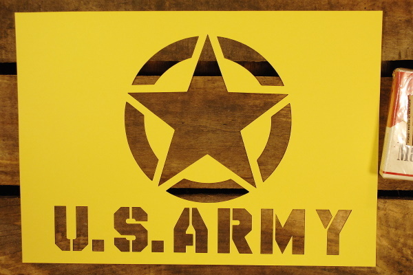 U.S.ARMY 星 ロゴ ステンシル 型紙 ◇ アメリカ陸軍 ミリタリー 塗装