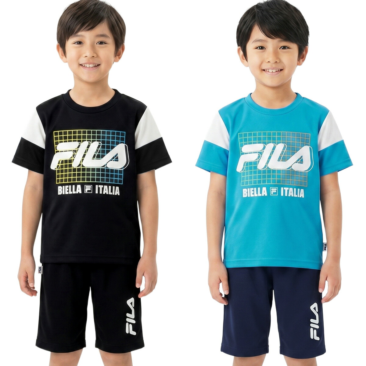 FILA（フィラ） キッズ ジャージ 半袖 上下 セット 吸汗速乾 男の子 T