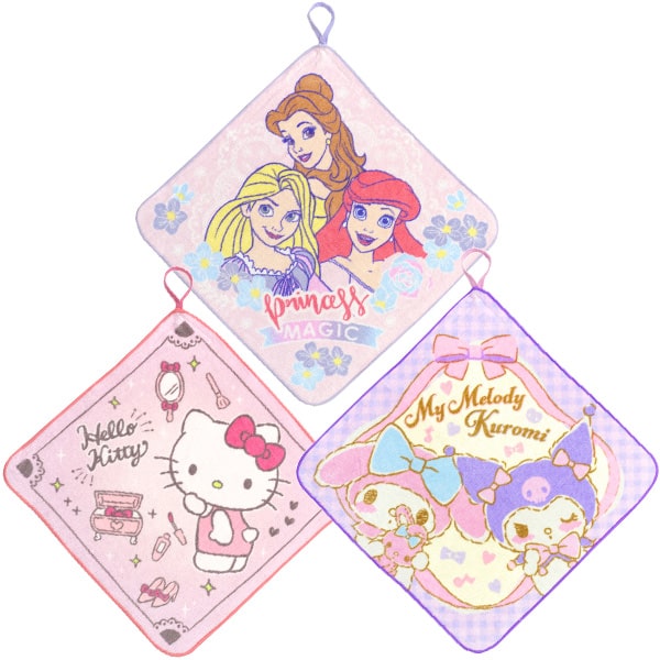 ループタオル ループ付き タオル お名前が書ける 3枚 セット 女の子