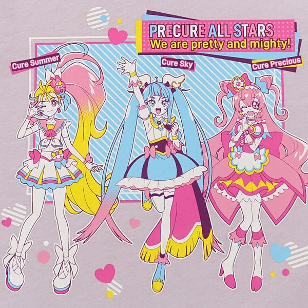 プリキュアオールスターズ 服 半袖Tシャツ 女の子 キッズ 半袖 Ｔシャツ 100cm 110cm 120cm ピンク パープル SG8803  BANDAI バンダイ プリキュア : z05228-j1197 : すまいるまこ - 通販 - Yahoo!ショッピング