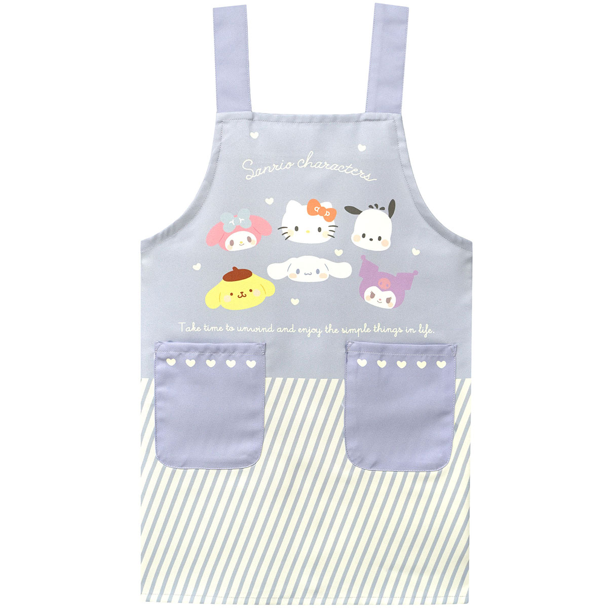 sanrio（サンリオ） エプロン キッズ 女の子 H型 キャラクター 後ろ