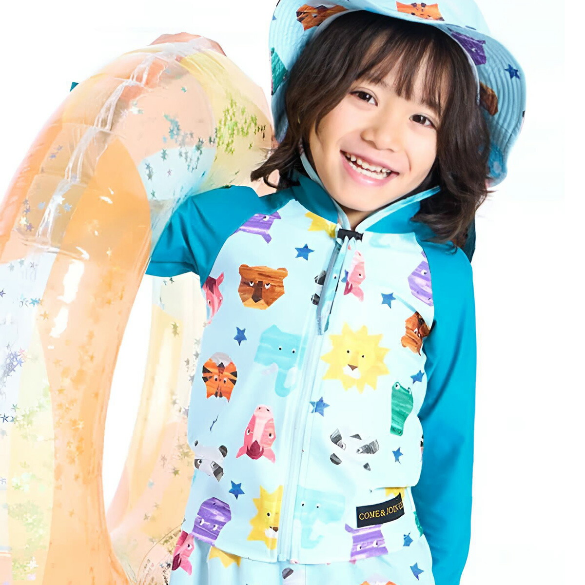 BIT'Z（ビッツ） ラッシュガード 水着 長袖 キッズ 子供 ジップアップ