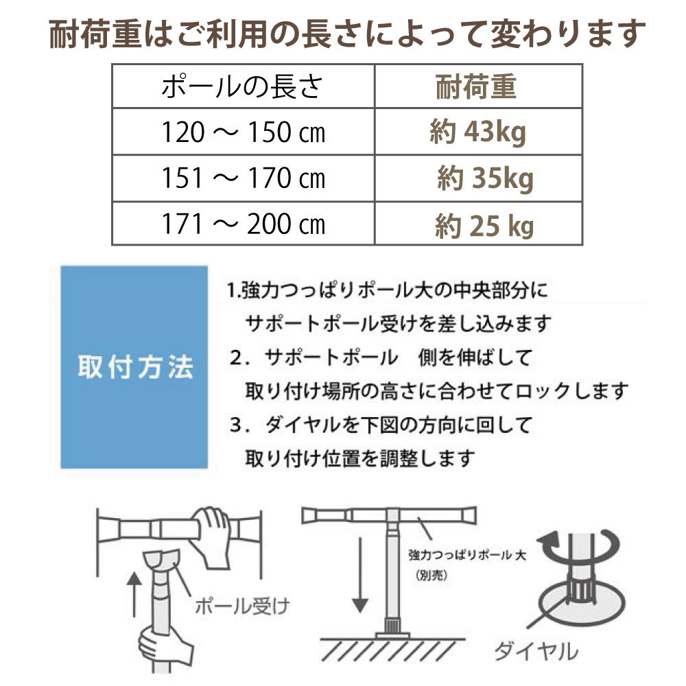 フルネス（Fullness） ツッパリ棒サポートポール たわみ ゆがみ防止