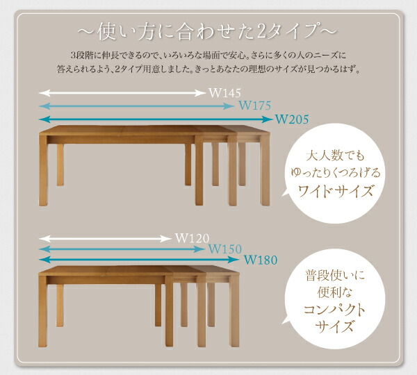 ダイニングテーブル 6人掛け 伸縮 北欧 デザイン 来客 おもてなし 高さ70 幅145-205 :a102196040600612