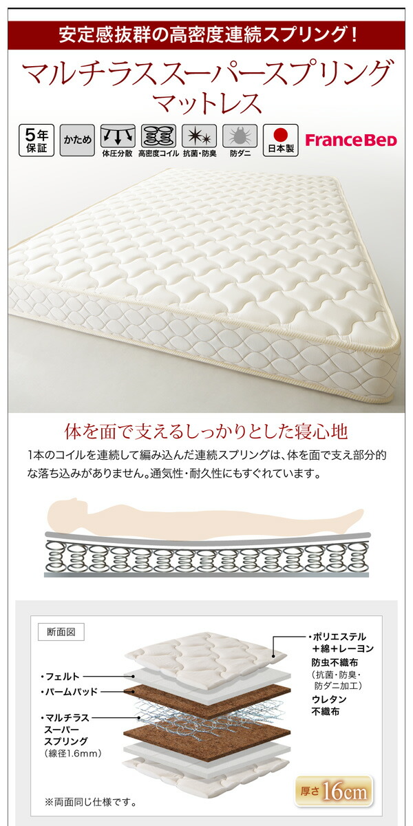 【超美品】 すのこベッド すのこ ベッド シングルベッド ベッドフレーム ベット 収納 収納付き ゼルトスプリングマットレス付き Bタイプ セミダブル 組立設置付 【TM2071062298】(75719円)