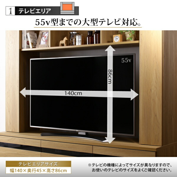 【最大55型対応】テレビ台 ハイタイプ 収納棚付き テレビボード TV台 テレビ テレビ台 ハイタイプ テレビ 壁面収納 棚 ハイタイプテレビ台 テレビ
