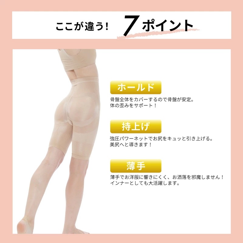 骨盤矯正 骨盤ガードル 美腹ガードル ハーフガードル 同色3枚 着圧