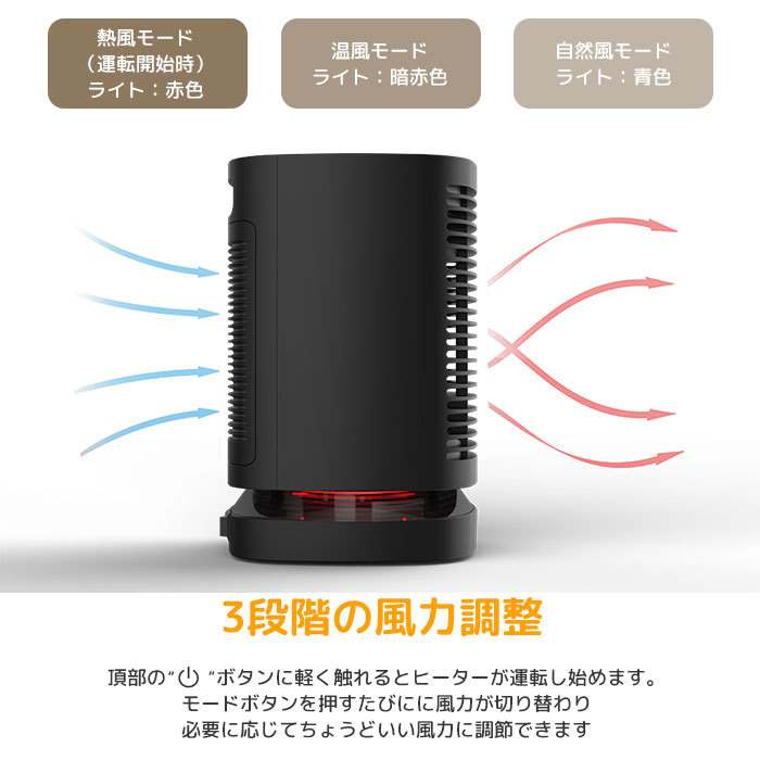 セラミックヒーター セラミックファンヒーター 温風機  jah008