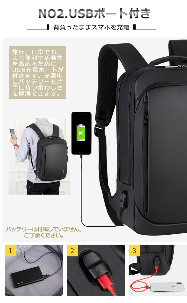 あすつく リュック ビジネスリュック メンズ リュックサック
